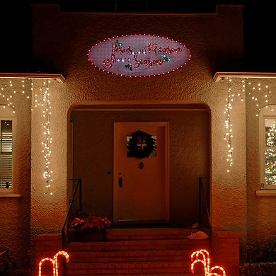 43" LED Lighted Holographic Merry Christmas Sign Outdoor Decoration