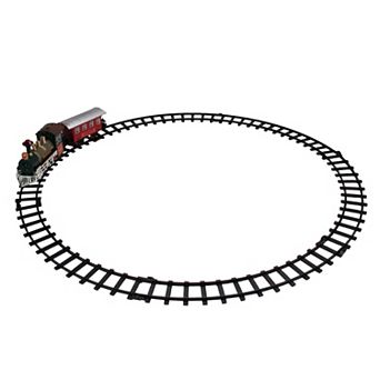 8 pc Battery Operated Red and Green Animated Classic Train Set with Sound
