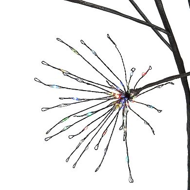 5' LED Lighted Christmas Fireworks Tree Multi-Color Lights