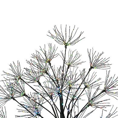 5' LED Lighted Christmas Fireworks Tree Multi-Color Lights
