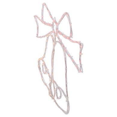 23" Lighted Bow with 4 Function Controller Window Silhouette Christmas Decoration