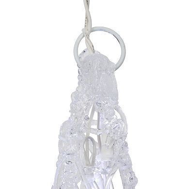 24" Pure White LED Twinkle Bethlehem Star Hanging Christmas Decoration