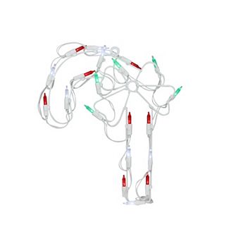12" Battery Operated LED Candy Cane Christmas Window Silhouette Decoration