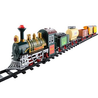 18 pc Lighted and Animated Continental Express Train Set with Sound