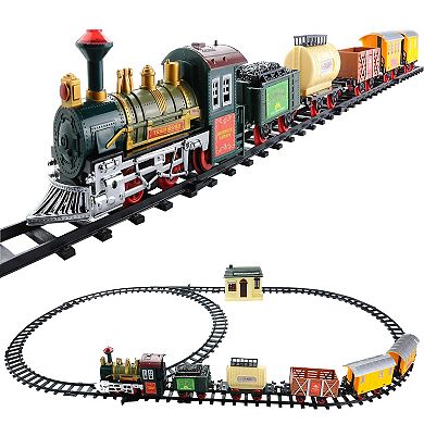18-Piece Lighted and Animated Continental Express Train Set with Sound