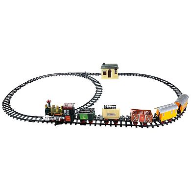 18-Piece Lighted and Animated Continental Express Train Set with Sound