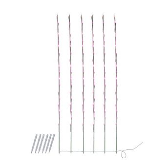 108 Pink Pre-Lit LED Branch Patio Outdoor Garden Novelty Christmas Light Stakes - 8.5 ft White Wire