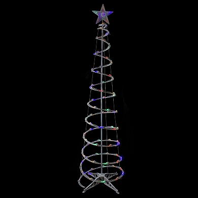 6ft LED Lighted Spiral Cone Tree Outdoor Christmas Decoration Multi Lights