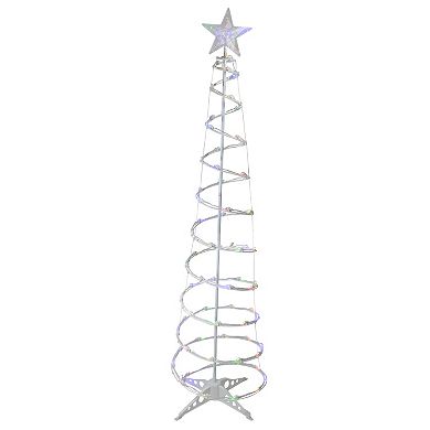 6ft LED Lighted Spiral Cone Tree Outdoor Christmas Decoration Multi Lights