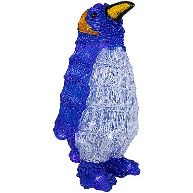 12.5" Lighted Commercial Grade Acrylic Penguin Christmas Display Decoration
