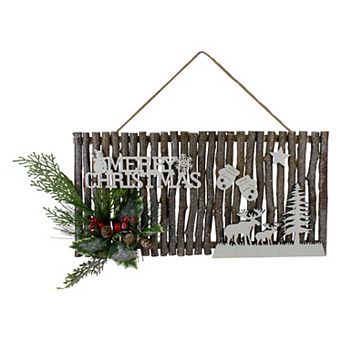 16" Rustic "Merry Christmas" Wall Sign