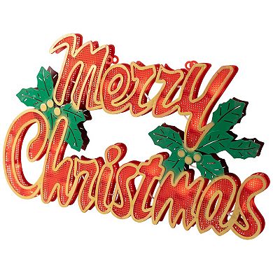 16.5" Lighted 'Merry Christmas' Window Silhouette