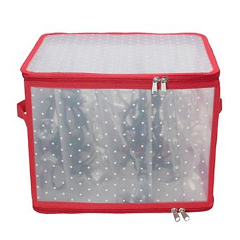 12.5" Transparent Zip Up Christmas Light Storage Box