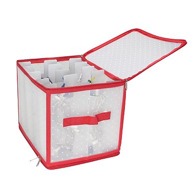 12.5" Transparent Zip Up Christmas Light Storage Box