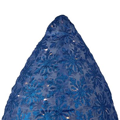 32" Blue LED Lighted Retro Light Bulb Outdoor Christmas Decoration