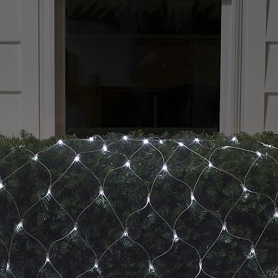 4' x 6' Pure White LED Wide Angle Net Style Christmas Lights White Wire