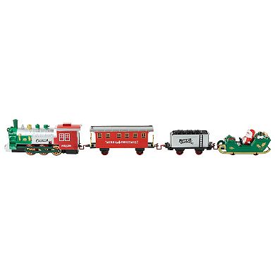 36 Pc Battery Operated Lighted and Animated Train Set with Raised Track and Sound