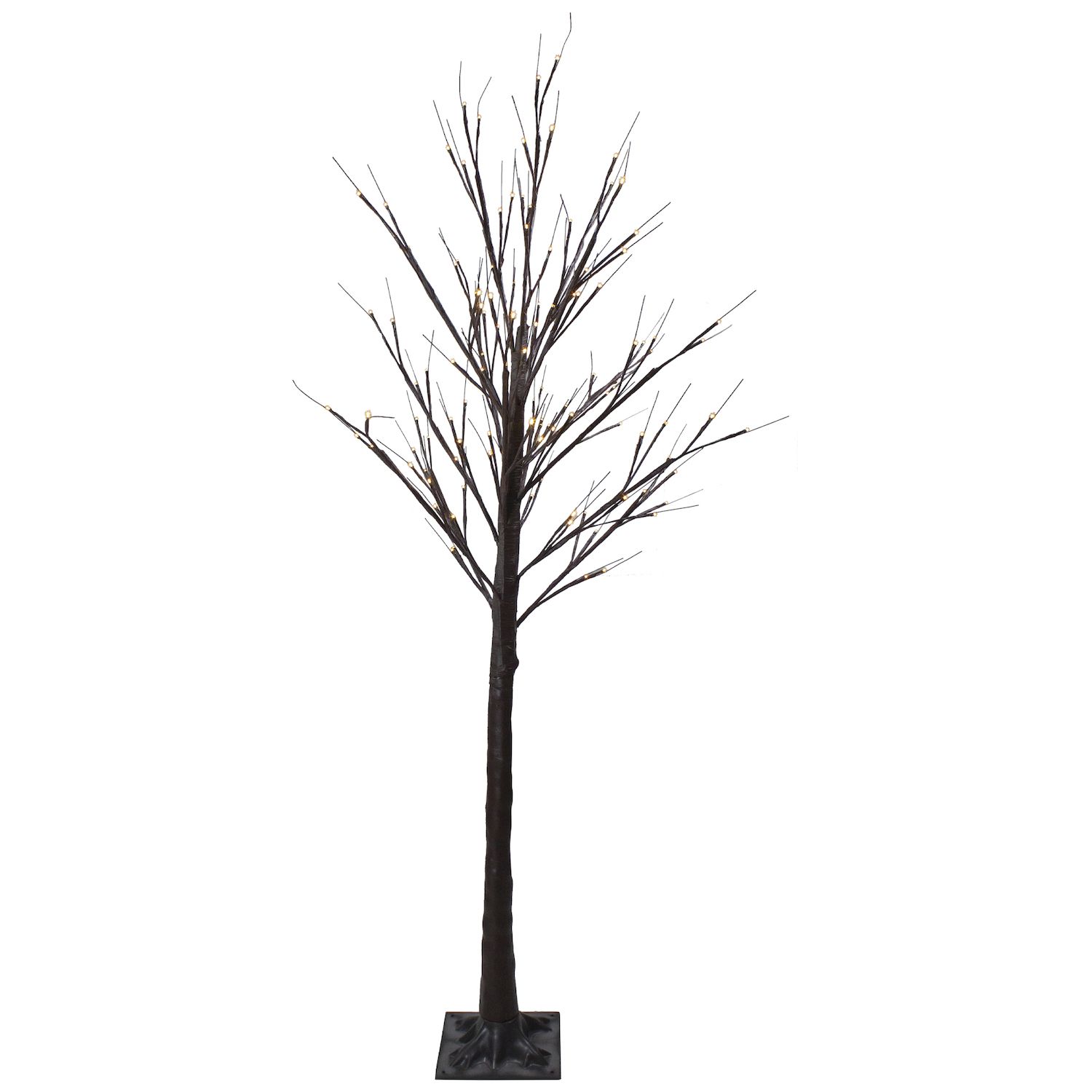 6' LED Lighted Black Christmas Twig Tree - Warm White Lights