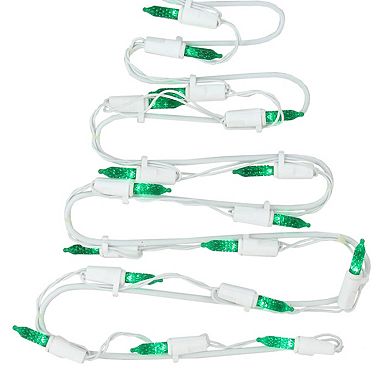 12.5" LED Lighted White Battery Operated Christmas Tree Window Silhouette Decoration