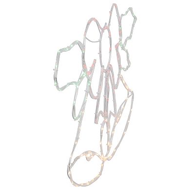 34" Lighted Christmas Bell and Bow Window Silhouette Decoration