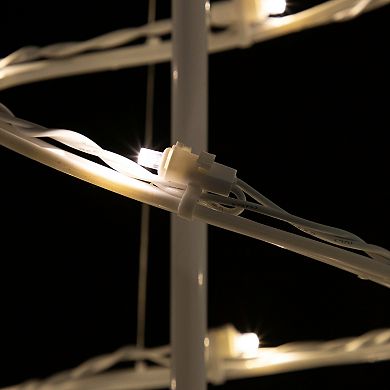 6ft LED Lighted Spiral Cone Tree Outdoor Christmas Decoration Warm White Lights