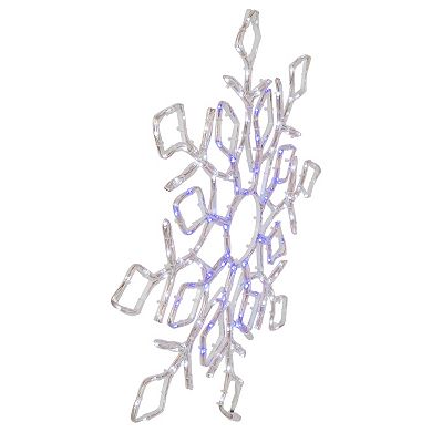 23" Lighted Snowflake with Controller Window Silhouette Christmas Decoration