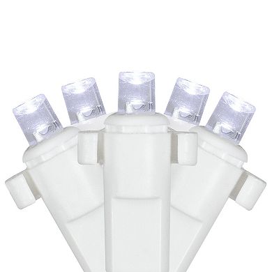 2' x 8' Pure White LED Wide Angle Net Style Column Wrap Christmas Lights White Wire