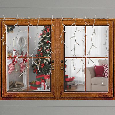Northlight 300 Count Clear Mini Icicle Christmas Lights White Wire