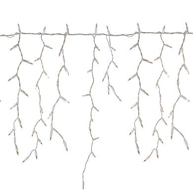 300 Count Clear Mini Icicle Christmas Lights - White Wire