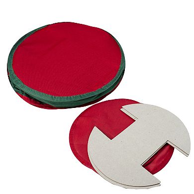 12” Red and Green Christmas Light Storage Organizer with Window