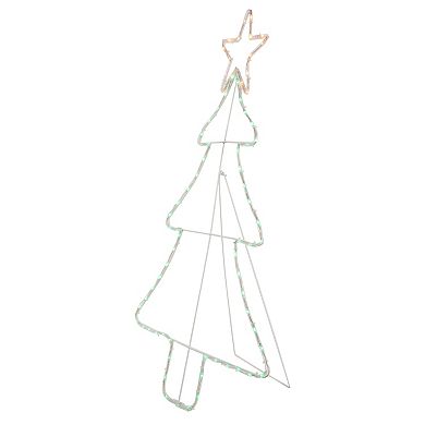 38.5" Lighted Christmas Tree Silhouette Outdoor Christmas Decor