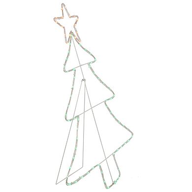 38.5" Lighted Christmas Tree Silhouette Outdoor Christmas Decor