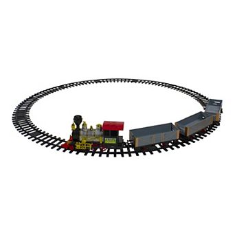 20 pc Battery Operated Red and Gold Animated Classic Christmas Train Set with Sound