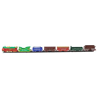 23 Pc Battery Operated Lighted and Animated Classic Christmas Train Set ...