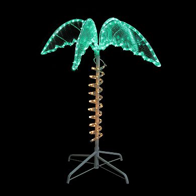 2.5' Green and Tan LED Palm Tree Rope Light Outdoor Decoration