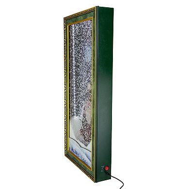 31" LED Lighted Musical Snowing Santa Wall Plaque