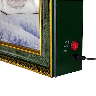 31" LED Lighted Musical Snowing Santa Wall Plaque