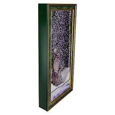 31" LED Lighted Musical Snowing Santa Wall Plaque