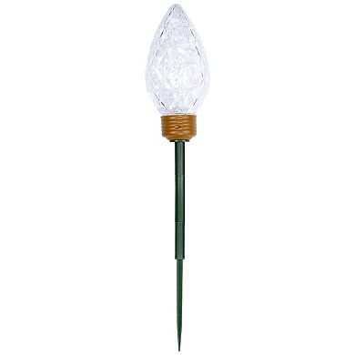 5ct LED Lighted C9 Christmas Pathway Marker Lawn Stakes - Clear Lights