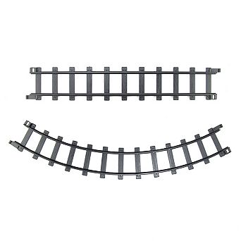 Pack of 12 Black Replacement Train Set Track Pieces - 1.5 x 12
