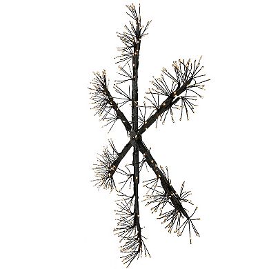 24" LED Lighted Snowflake Christmas Decoration Warm White Lights