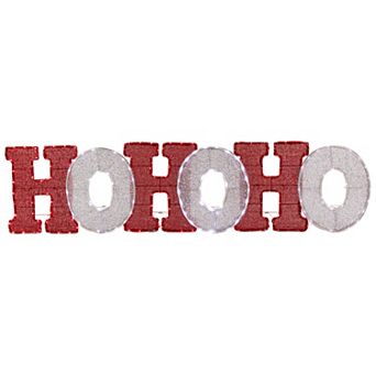 76.75" LED Lighted 'Ho Ho Ho' Christmas Outdoor Decoration
