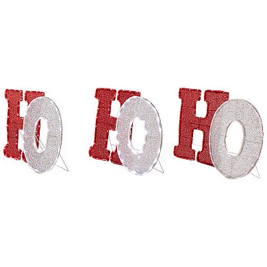 76.75" LED Lighted 'Ho Ho Ho' Christmas Outdoor Decoration