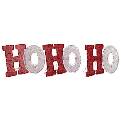 76.75" LED Lighted 'Ho Ho Ho' Christmas Outdoor Decoration