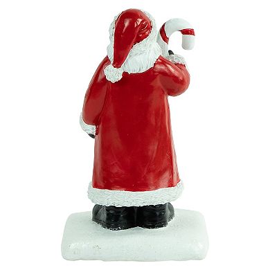 6.5" Santa with Candy Cane Christmas Stocking Holder