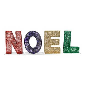 46" LED Lighted Traditional Colored 'Noel' Outdoor Christmas Decoration