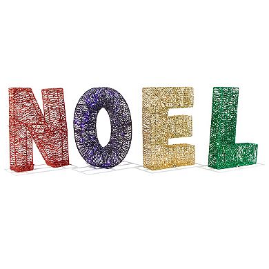 46" LED Lighted Traditional Colored 'Noel' Outdoor Christmas Decoration