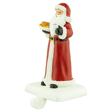 7" Santa with Cookies Christmas Stocking Holder