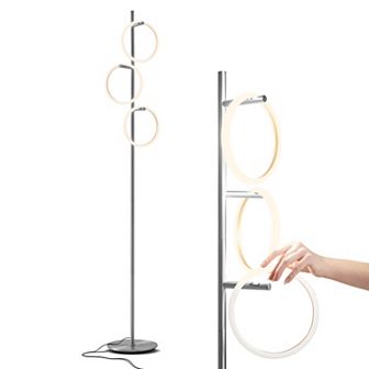 Brightech Saturn 66" Led Tree Floor Lamp With 3 Removeable Light Rings