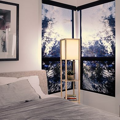 Brightech Maxwell 63" 3-shelf Led Floor Lamp With Lantern Shade